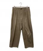STILL BY HANDスティルバイハンド）の古着「コットンカルゼワイドパンツ」｜ベージュ