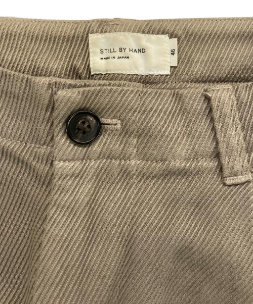 STILL BY HAND（スティルバイハンド）STILL BY HAND (スティルバイハンド) コットンカルゼワイドパンツ ベージュ サイズ:46の古着・服飾アイテム