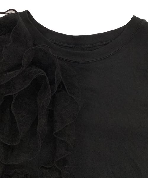 Ameri（アメリ）AMERI (アメリ) FLOWER COSAGE TEE ブラック サイズ:Ｆの古着・服飾アイテム