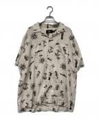 RRLダブルアールエル）の古着「Nautical Print Camp Shirt」｜ベージュ