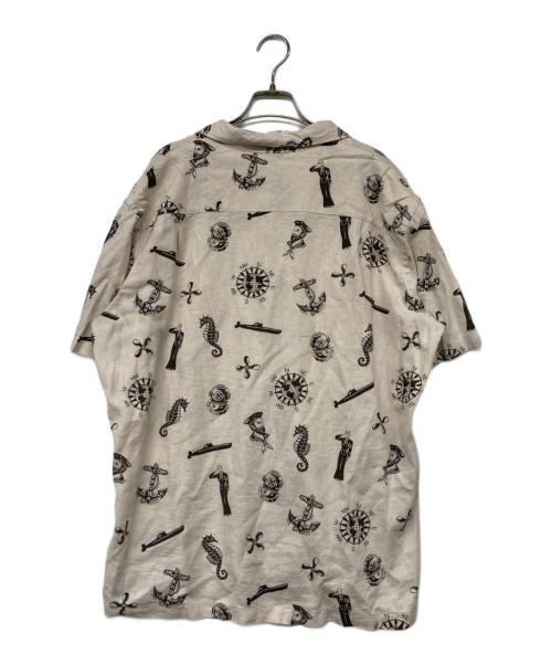 RRL（ダブルアールエル）RRL (ダブルアールエル) Nautical Print Camp Shirt ベージュ サイズ:Ｌの古着・服飾アイテム
