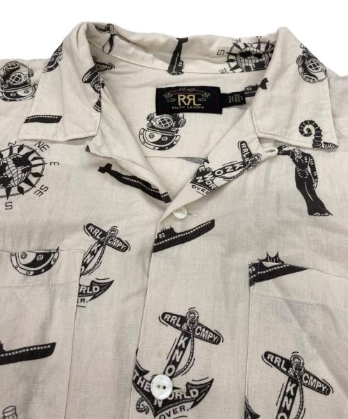 RRL（ダブルアールエル）RRL (ダブルアールエル) Nautical Print Camp Shirt ベージュ サイズ:Ｌの古着・服飾アイテム