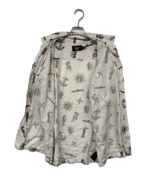 RRL（ダブルアールエル）RRL (ダブルアールエル) Nautical Print Camp Shirt ベージュ サイズ:Ｌの古着・服飾アイテム