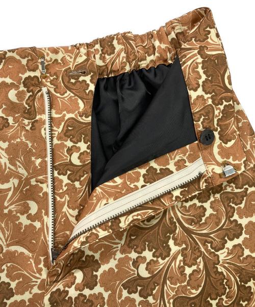 TELMA（テルマ）TELMA (テルマ) PRINTED W PT/プリントワイドパンツ ブラウン サイズ:36の古着・服飾アイテム