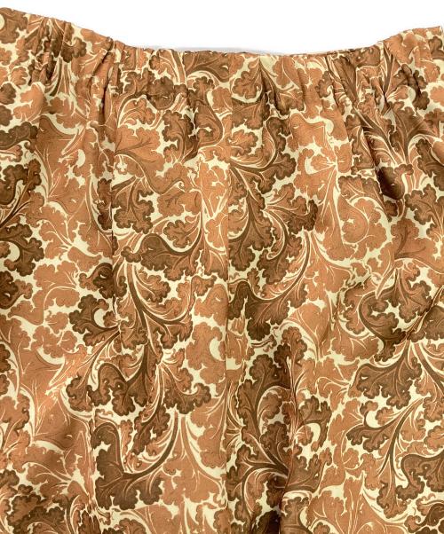 TELMA（テルマ）TELMA (テルマ) PRINTED W PT/プリントワイドパンツ ブラウン サイズ:36の古着・服飾アイテム