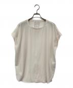 BEARDSLEYビアズリー）の古着「ストレッチジョーゼットブラウス」｜ホワイト