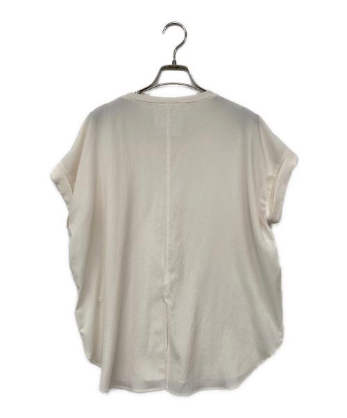 BEARDSLEY（ビアズリー）BEARDSLEY (ビアズリー) ストレッチジョーゼットブラウス ホワイト サイズ:Fの古着・服飾アイテム