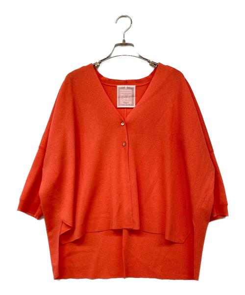 BEARDSLEY（ビアズリー）BEARDSLEY (ビアズリー) サラッとカーディガン オレンジ サイズ:Fの古着・服飾アイテム