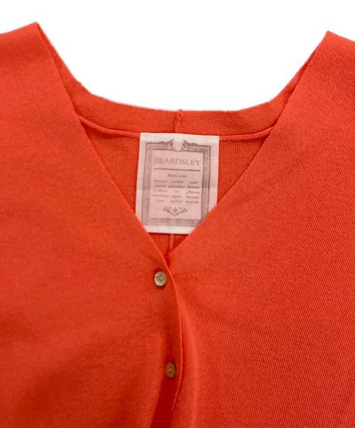 BEARDSLEY（ビアズリー）BEARDSLEY (ビアズリー) サラッとカーディガン オレンジ サイズ:Fの古着・服飾アイテム