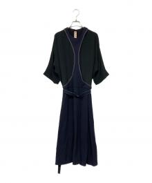 MARNI（マルニ）の古着「ブラウスワンピース」｜ネイビー