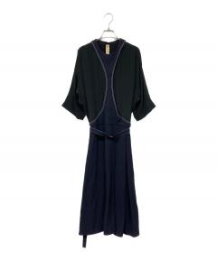 中古・古着通販】MARNI (マルニ) ノースリーブワンピース ネイビー
