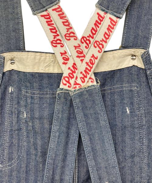 Pointer（ポインター）Pointer (ポインター) 80`s HBTローバックオーバーオール インディゴ サイズ:W34×L34の古着・服飾アイテム