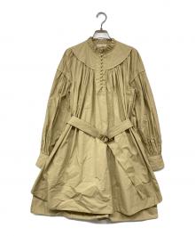 ULLA JOHNSON（ウラ ジョンソン）の古着「フリルワンピース」｜ベージュ