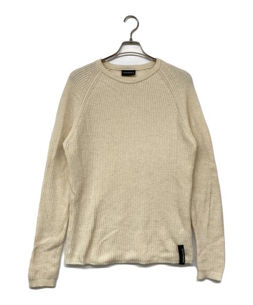EMPORIO ARMANI（エンポリオアルマーニ）EMPORIO ARMANI (エンポリオアルマーニ) アルパカニット ベージュ サイズ:Sの古着・服飾アイテム