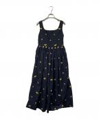 Bibiy.ビビィ）の古着「B. FLOWER DRESS」｜ネイビー