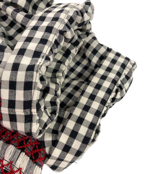 MOLLY GODDARD（モリー ゴダード）MOLLY GODDARD (モリー ゴダード) ギンガムチェックブラウス ブラック サイズ:UK12,IT44の古着・服飾アイテム