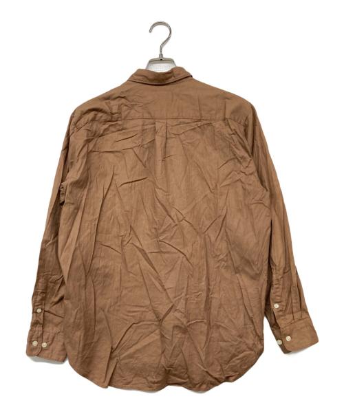 Manual Alphabet（マニュアル アルファベット）Manual Alphabet (マニュアル アルファベット) VIYELLA LOOSE FIT R/C SHT ブラウン サイズ:2の古着・服飾アイテム