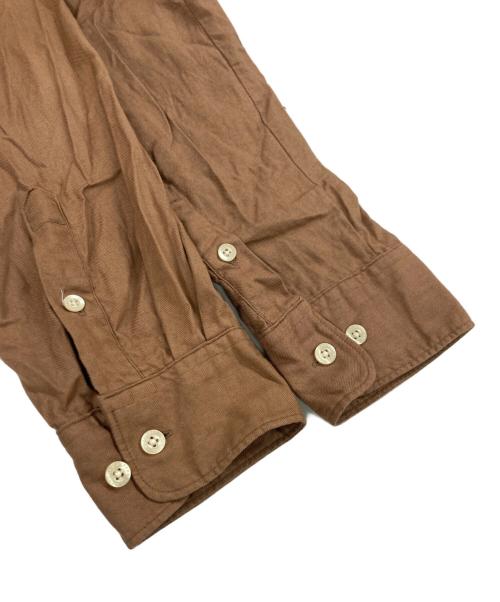 Manual Alphabet（マニュアル アルファベット）Manual Alphabet (マニュアル アルファベット) VIYELLA LOOSE FIT R/C SHT ブラウン サイズ:2の古着・服飾アイテム