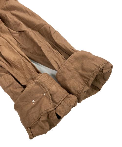 Manual Alphabet（マニュアル アルファベット）Manual Alphabet (マニュアル アルファベット) VIYELLA LOOSE FIT R/C SHT ブラウン サイズ:2の古着・服飾アイテム