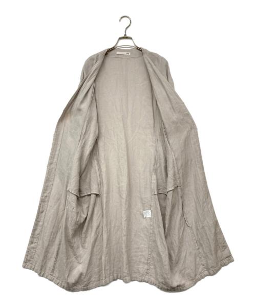 evam eva（エヴァムエヴァ）evam eva (エヴァムエヴァ) リネン ドロップポケットローブ ベージュ サイズ:記載なしの古着・服飾アイテム