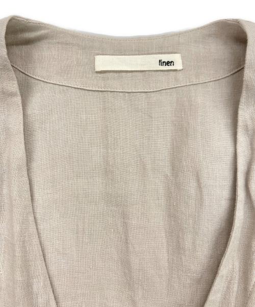 evam eva（エヴァムエヴァ）evam eva (エヴァムエヴァ) リネン ドロップポケットローブ ベージュ サイズ:記載なしの古着・服飾アイテム