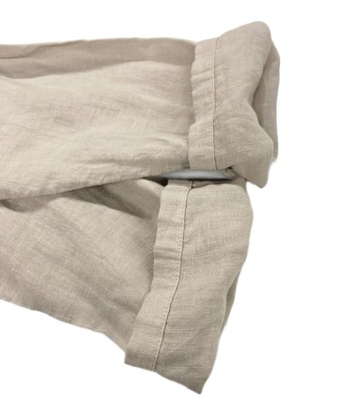 evam eva（エヴァムエヴァ）evam eva (エヴァムエヴァ) リネン ドロップポケットローブ ベージュ サイズ:記載なしの古着・服飾アイテム