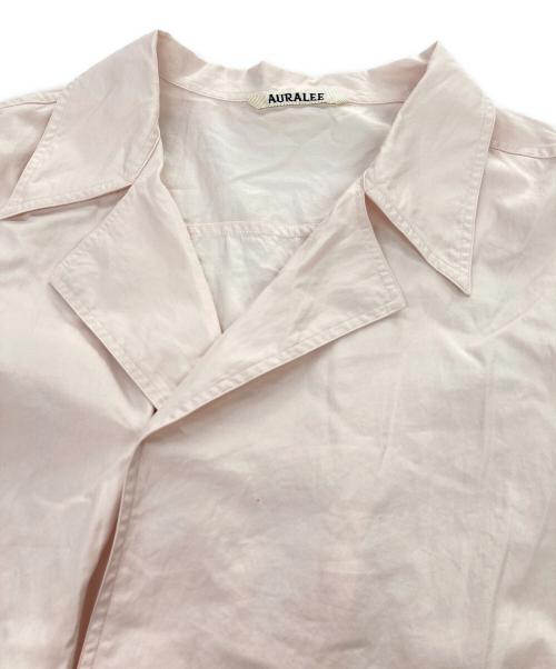 AURALEE（オーラリー）AURALEE (オーラリー) WASHED FINX TWILL P／O SHIRTS/ウォッシュドフィンクスツイルプルオーバーシャツ ピンク サイズ:4の古着・服飾アイテム