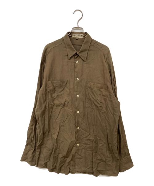 PRONTO UOMO（プロントウォモ）PRONTO UOMO (プロントウォモ) ロングスリーブシャツ ブラウン サイズ:Lの古着・服飾アイテム