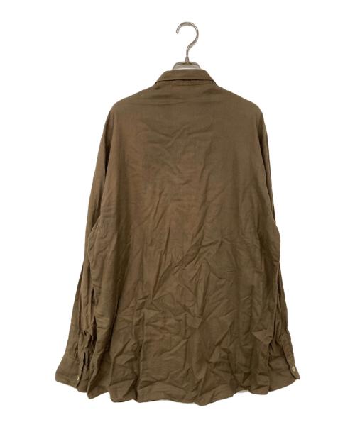 PRONTO UOMO（プロントウォモ）PRONTO UOMO (プロントウォモ) ロングスリーブシャツ ブラウン サイズ:Lの古着・服飾アイテム