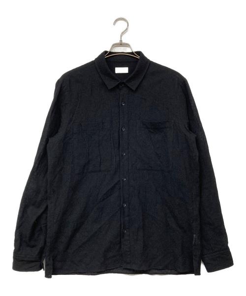 COLUMN（コラム）COLUMN (コラム) ウールシャツ ブラック サイズ:Mの古着・服飾アイテム