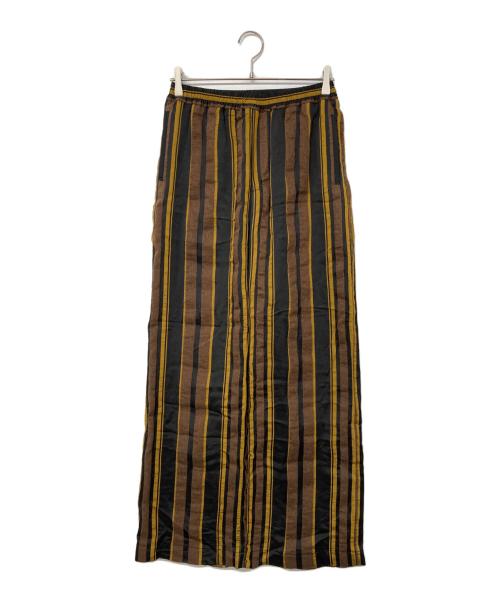 CMMN SWDN（コモンスウェーデン）CMMN SWDN (コモンスウェーデン) Kylo drawstring trousers stripe/パジャマパンツ ブラウン サイズ:46の古着・服飾アイテム