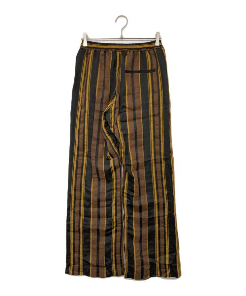 CMMN SWDN（コモンスウェーデン）CMMN SWDN (コモンスウェーデン) Kylo drawstring trousers stripe/パジャマパンツ ブラウン サイズ:46の古着・服飾アイテム
