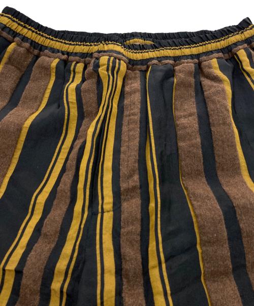 CMMN SWDN（コモンスウェーデン）CMMN SWDN (コモンスウェーデン) Kylo drawstring trousers stripe/パジャマパンツ ブラウン サイズ:46の古着・服飾アイテム
