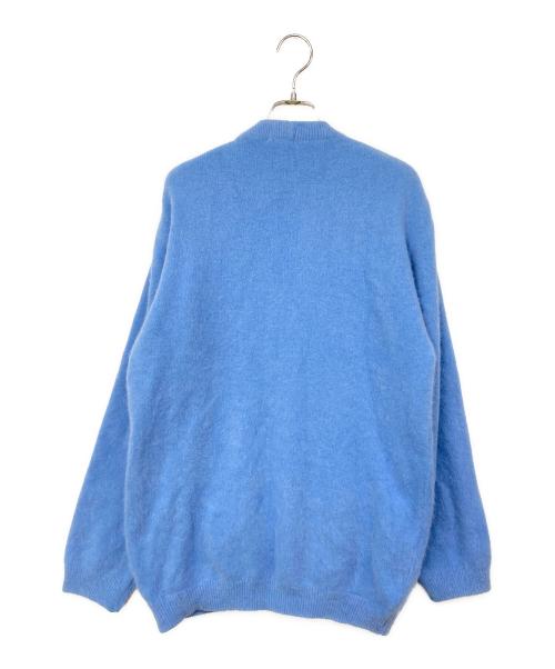 cashmere collection（カシミアコレクション）cashmere collection (カシミアコレクション) ニットカーディガン ブルー サイズ:Mの古着・服飾アイテム