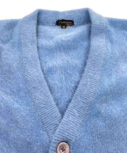 cashmere collection（カシミアコレクション）cashmere collection (カシミアコレクション) ニットカーディガン ブルー サイズ:Mの古着・服飾アイテム