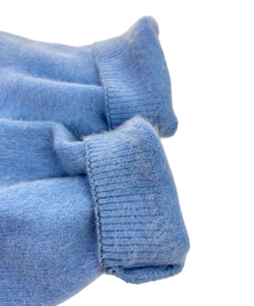 cashmere collection（カシミアコレクション）cashmere collection (カシミアコレクション) ニットカーディガン ブルー サイズ:Mの古着・服飾アイテム