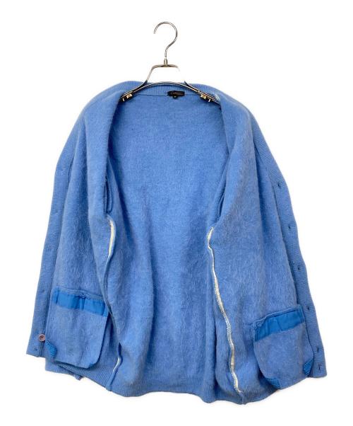 cashmere collection（カシミアコレクション）cashmere collection (カシミアコレクション) ニットカーディガン ブルー サイズ:Mの古着・服飾アイテム