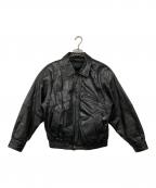 不明フメイ）の古着「レザーブルゾン」｜ブラック
