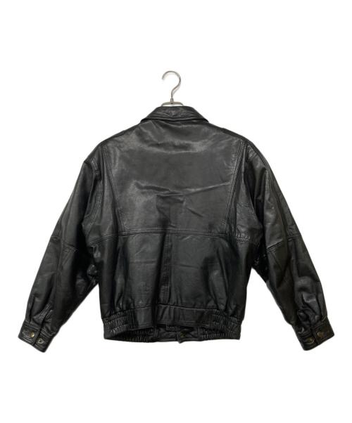 不明（フメイ）不明 (不明) レザーブルゾン ブラック サイズ:Mの古着・服飾アイテム