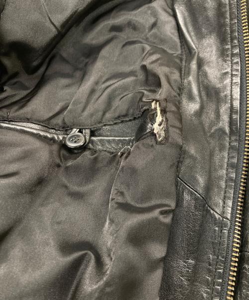 不明（フメイ）不明 (不明) レザーブルゾン ブラック サイズ:Mの古着・服飾アイテム