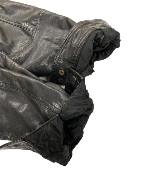 不明（フメイ）不明 (不明) レザーブルゾン ブラック サイズ:Mの古着・服飾アイテム