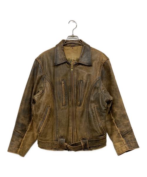 EDWIN（エドウィン）EDWIN (エドウィン) アンティークレザージャケット ブラウン サイズ:Mの古着・服飾アイテム