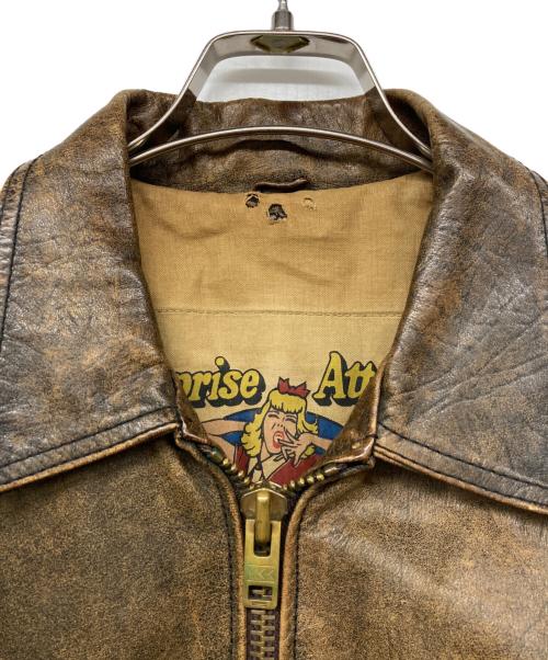 EDWIN（エドウィン）EDWIN (エドウィン) アンティークレザージャケット ブラウン サイズ:Mの古着・服飾アイテム