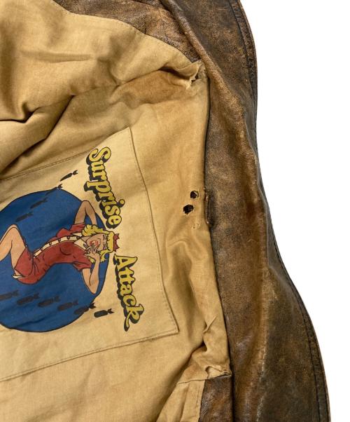 EDWIN（エドウィン）EDWIN (エドウィン) アンティークレザージャケット ブラウン サイズ:Mの古着・服飾アイテム