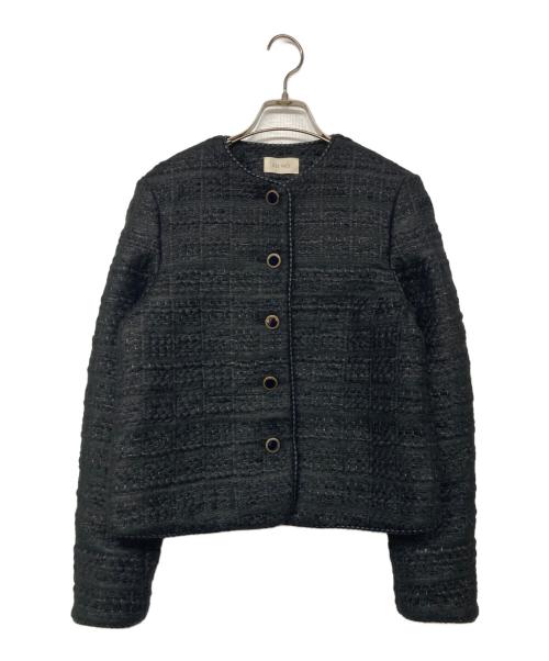 DES PRES（デ プレ）DES PRES (デ プレ) シックツイード クルーネックジャケット ブラック サイズ:Fの古着・服飾アイテム