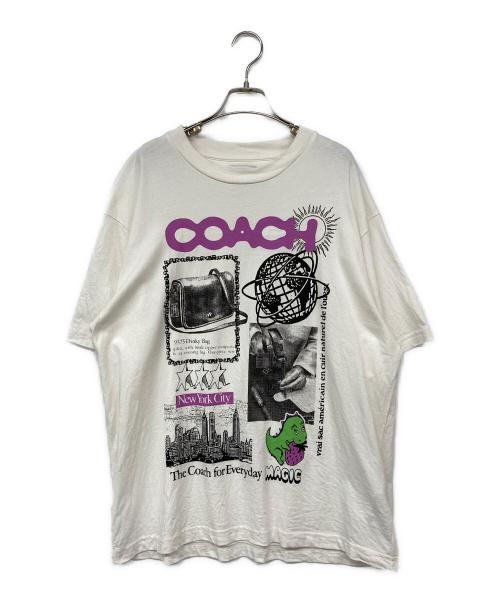 COACH（コーチ）COACH (コーチ) リラックスド グラフィック Tシャツ・オーガニック コットン/プリントTシャツ ホワイト サイズ:Mの古着・服飾アイテム