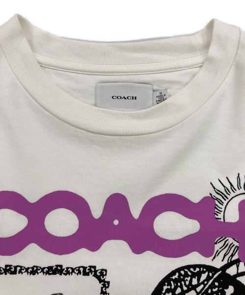 COACH（コーチ）COACH (コーチ) リラックスド グラフィック Tシャツ・オーガニック コットン/プリントTシャツ ホワイト サイズ:Mの古着・服飾アイテム