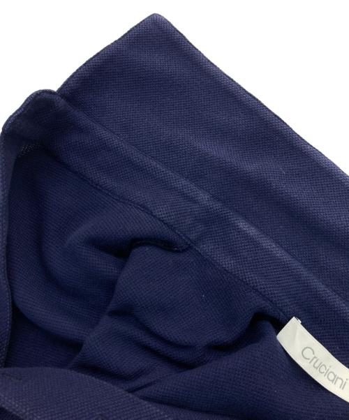 Cruciani（クルチアーニ）Cruciani (クルチアーニ) 鹿の子ポロシャツ ネイビー サイズ:52の古着・服飾アイテム