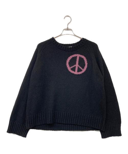 BED J.W. FORD（ベッドフォード）BED J.W. FORD (ベッドフォード) Peace Symbol Knit ブラック サイズ:1の古着・服飾アイテム