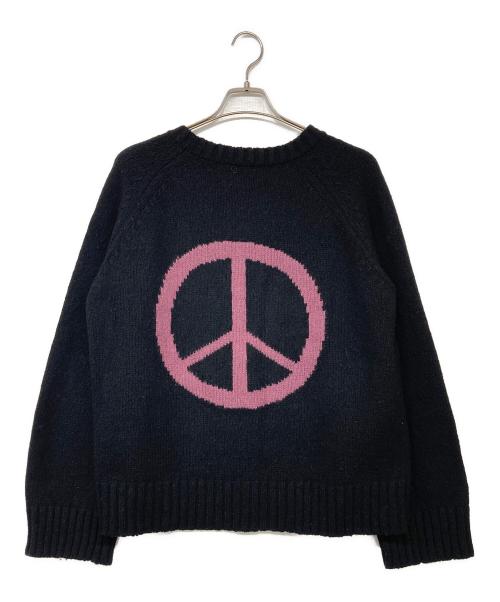BED J.W. FORD（ベッドフォード）BED J.W. FORD (ベッドフォード) Peace Symbol Knit ブラック サイズ:1の古着・服飾アイテム